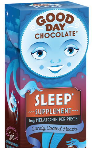 A chocolate sleep supplement box